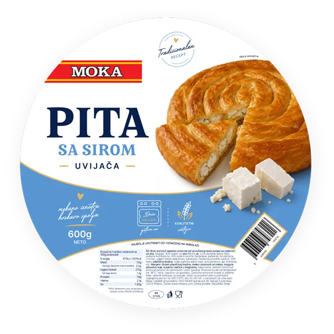 Moka pita uvijaca sa sirom 600g